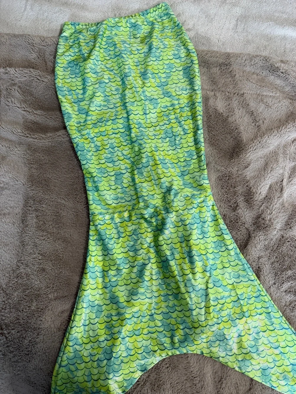 Justice Blue Teal Mermaid-Scale Swim Skirt